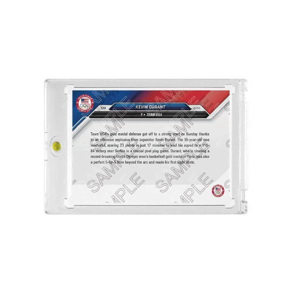 USA Olympic Kevin Durant Basketball Collectible Card with Display Case