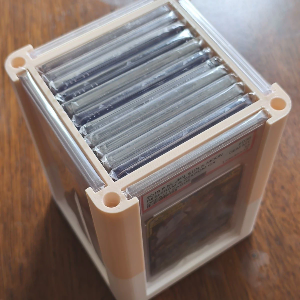 PSA Graded Card Display Case, Card Brick Storage Display Rack, Pokemon Card Collection Display Box, Dust-Proof Card Holder